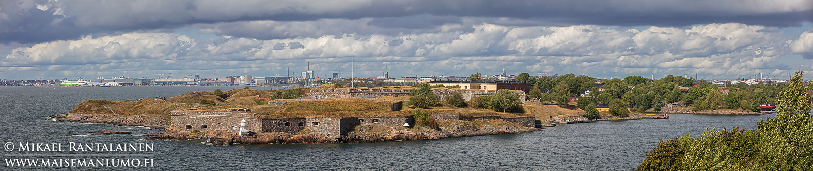 Suomenlinna panoraama Vallisaaresta, Helsinki (HP199)