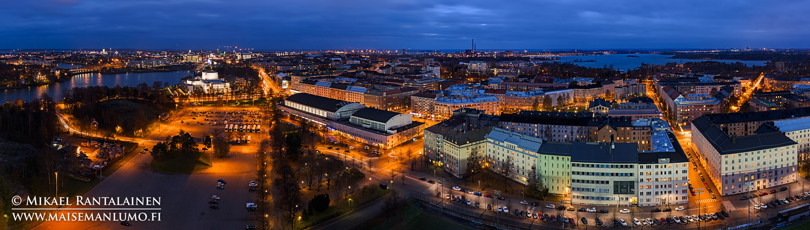Panoraama Olympiastadionin tornista, Helsinki (HP148)