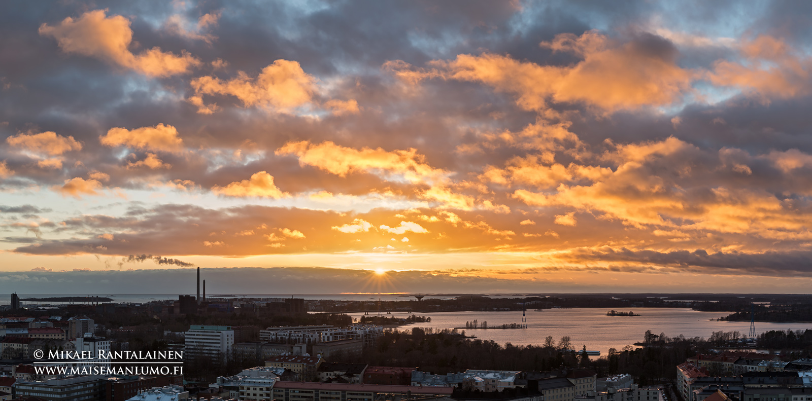 Töölö ja Seurasaarenselkä Olympiastadionin tornista, Helsinki (HP123)