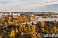 Töölönlahti panoraama Olympiastadionin tornista, Helsinki (HP117)