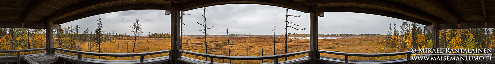360° panoraama, Luiron suo, Pelkosenniemi (PK114)